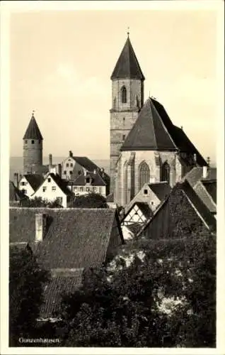 Ak Gunzenhausen in Mittelfranken, Protestantische Kirche, Färberturm