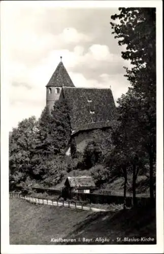 Ak Kaufbeuren an der Wertach in Schwaben, St.-Blasius-Kirche