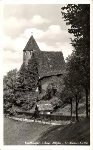 Ak Kaufbeuren an der Wertach in Schwaben, St.-Blasius-Kirche