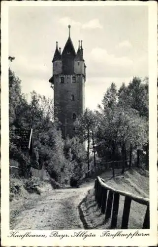 Ak Kaufbeuren an der Wertach in Schwaben, Fünfknopfturm