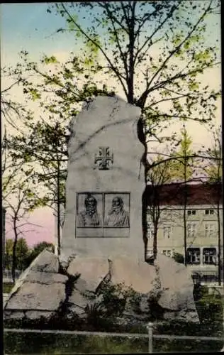 Ak Neuruppin in Brandenburg, Denkmal Ludwig Jahn und Carl Loose