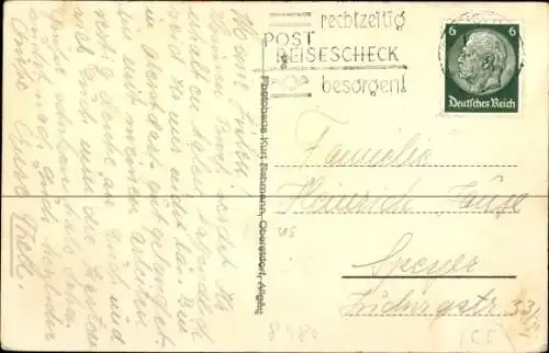 Ak Gerstruben Oberstdorf im Oberallgäu, Wegkreuz, Höfats