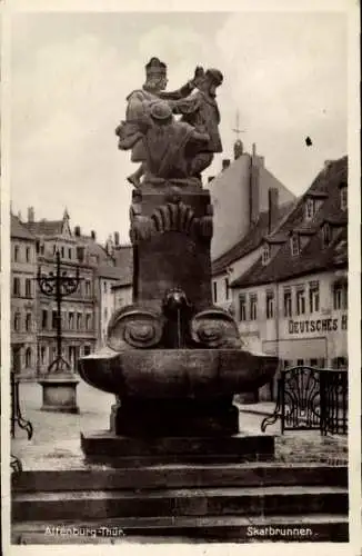 Ak Altenburg in Thüringen, Skatbrunnen