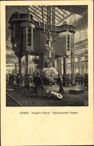 Ak Essen im Ruhrgebiet, Krupps Fabrik, Hydraulische Presse