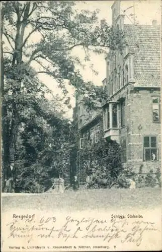 Ak Hamburg Bergedorf, Schloss, Südseite