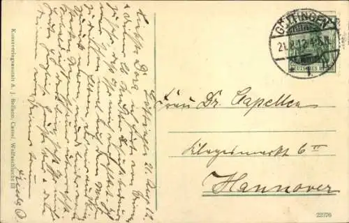 Ak Göttingen in Niedersachsen, alte Fink, Fachwerkhaus