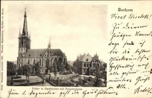 Ak Bochum im Ruhrgebiet, Peter- und Paulkirche mit Propsteikirche