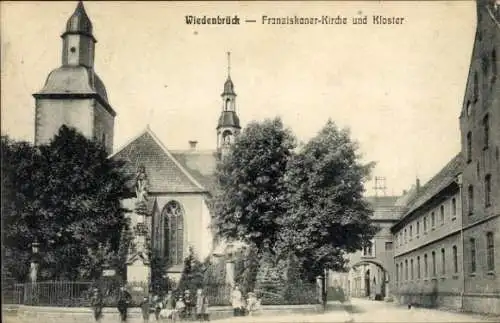 Ak Wiedenbrück in Westfalen, Franziskanerkirche un Kloster