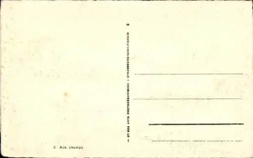 Künstler Ak Huygen, Französische Volkstracht, Bauer, Rinder