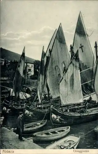 Ak Opatija Abbazia Kroatien, Chioggioten, Boote