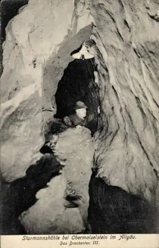 Ak Sturmannshöhle bei Obermaiselstein im Allgäu, Das Drachentor