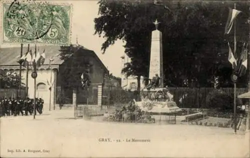 Ak Gray Haute Saône, Denkmal