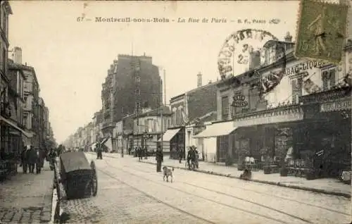 Ak Montreuil sous Bois Seine Saint Denis, Rue de Paris