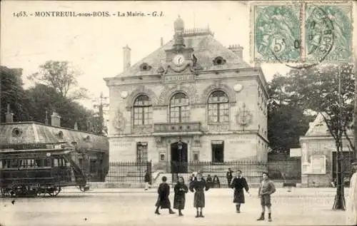 Ak Montreuil sous Bois Seine Saint Denis, Das Rathaus