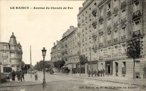 Ak Le Raincy Seine Saint Denis, Avenue du Chemin de Fer