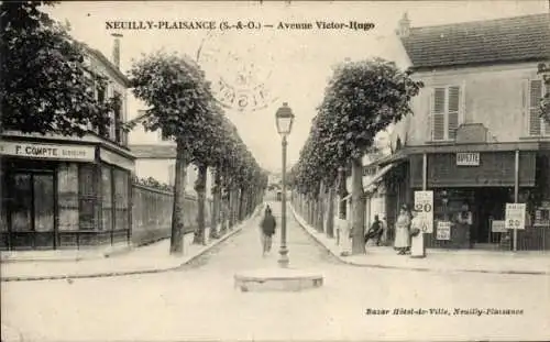 Ak Neuilly Plaisance Seine Saint Denis, Avenue Victor Hugo