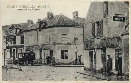 Ak Beynes-Yvelines, Carrefour de Beynes, Michelin Municipal Plate