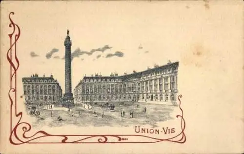 Ak Paris I, Place Vendôme, Union-Vie