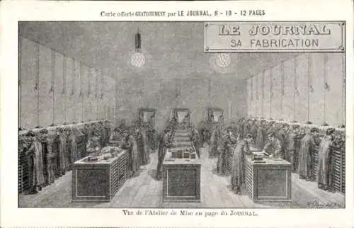 Ak Paris, Le Journal, Fabrication, Druckerei