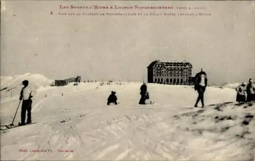 Ak Superbagnères Luchon Haute Garonne, Blick auf das Plateau, Grand Hotel