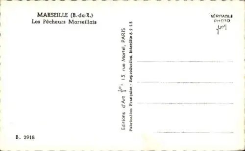 Ak Marseille Bouches du Rhône, Marseiller Fischer