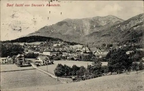 Ak Bad Ischl in Oberösterreich, Blick von Sterzens Abendsitz