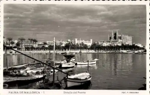 Ak Palma de Mallorca Balearen, Hafen