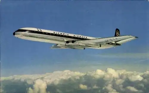 Ak Griechisches Passagierflugzeug, De Havilland Comet 4B, Olympic Airways, SX DAK