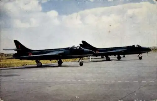 Ak Belgische Kampfflugzeuge, Jagdflugzeug, Abfangjäger Hawker Hunter MK VI