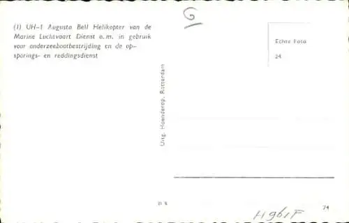 Ak Hubschrauber UH-1 Augusta Bell Nr. 220