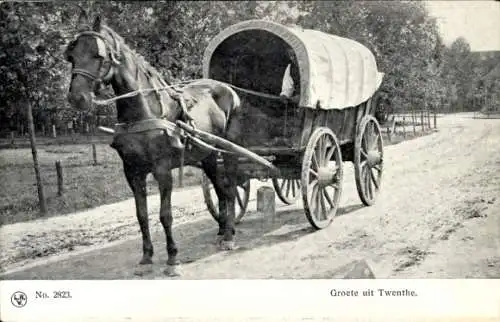 Ak Twente Overijssel Niederlande, Planwagen