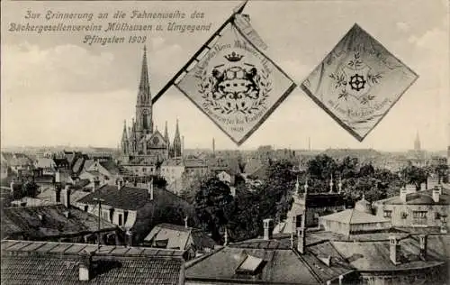 Ak Mühlhausen in Thüringen, Fahnenweihe des Bäckergesellenvereins Pfingsten 1909