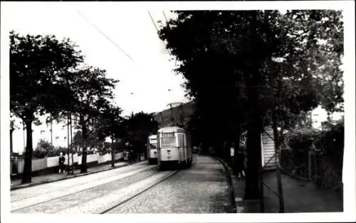 Foto Ak Norwegen, Straßenbahnen in Fahrt