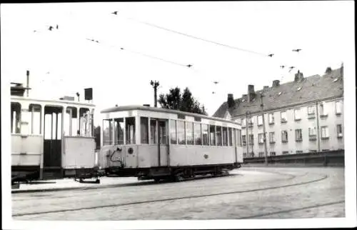 Foto Ak Norwegen, Straßenbahn in Fahrt