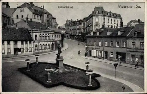 Ak Meerane in Sachsen, Bismarckplatz