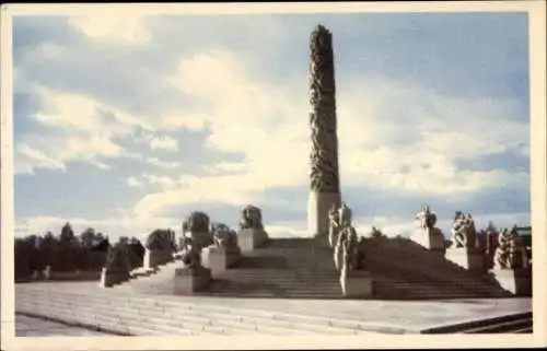 Ak Oslo Norwegen, Frogner Park, Monolitten Vigelandsanlegget, Vigeland's Monolith