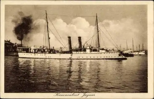 Ak Deutsches Kriegsschiff, SMS Jaguar, Kanonenboot