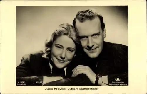 Ak Schauspieler Jutta Freybe und Albert Matterstock, Ross A 3154 1