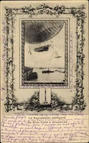 Ak Air Navigation von New York nach Brüssel