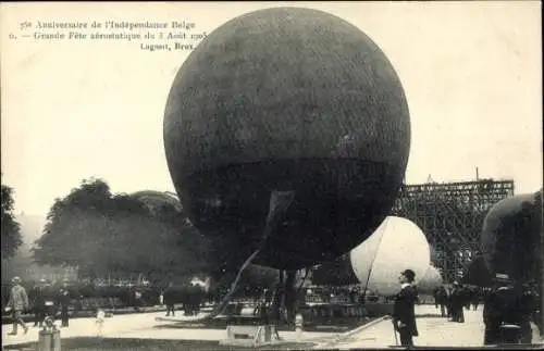 Ak-Jubiläum der Unabhängigkeit Belgiens, Großes Aerostatisches Festival 1905, Ballon