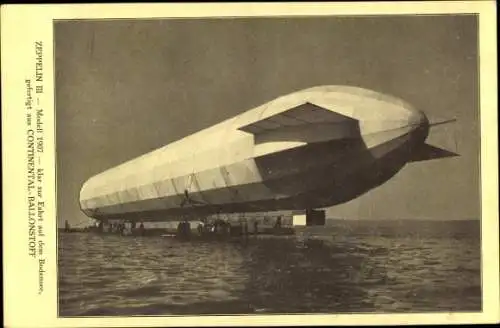 Ak Zeppelin III, Modell 1907, Continental-Ballonstoff