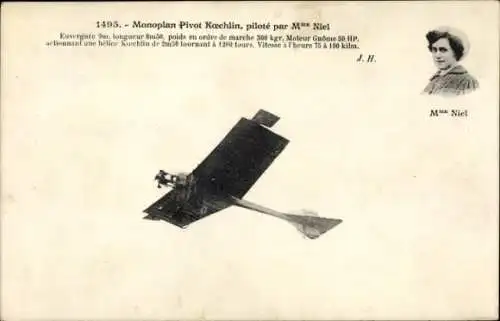 Ak Aviation, Monoplane Pivot Koechlin, gesteuert von Niel