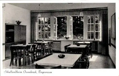 Ak Ossenbrock Bissendorf in Niedersachsen, Schullandheim, Tagesraum