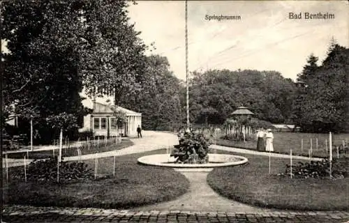 Ak Bad Bentheim in Niedersachsen, Springbrunnen im Kurpark