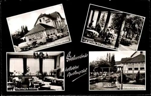 Ak Haßlinghausen Sprockhövel Ennepe Ruhr Kreis, Hotel Cafe Restaurant Stefansbecke, Innen und Außen