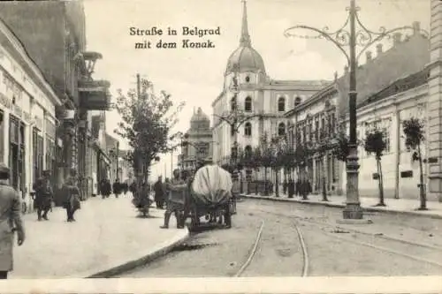 Ak Beograd Belgrad Serbien, Straße, Konak