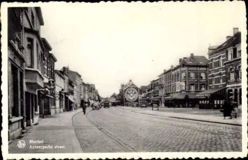 Ak Mortsel Flandern Antwerpen, Antwerpsche Straße