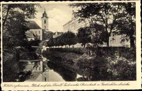 Ak Hildburghausen in Thüringen, Technische Oberschule, Gedächtnisbrücke