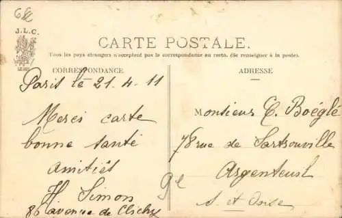 Passepartout Ak Paris IX, Boulevard Poissonnière