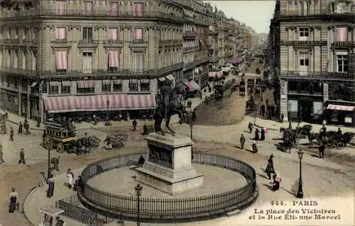 Ak Bourse de Paris II, Place des Victoires, Rue Etienne Marcel